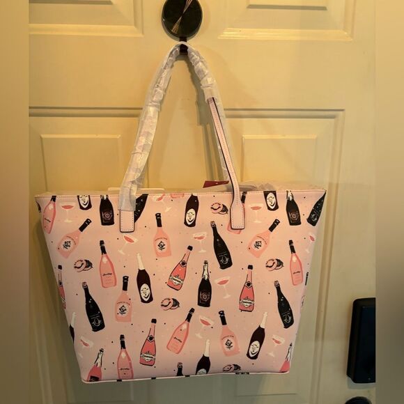 NWT Kate Spade Shore Street Margareta Champagne Tote Bag in Pink - Picture 10 of 11